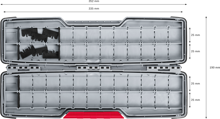 Bosch PRO Tough Box Large para organizador de accesorios.